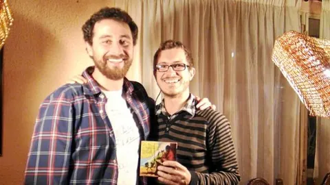 Luis Aisaín «Luisao», el alma de «Triolocría», junto a Eladio Vaquero
