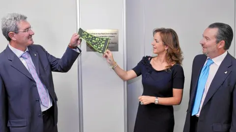 Silvia Clemente, Donaciano Dujo y Guzmán Bayón, en la nueva sede de Asaja en Segovia