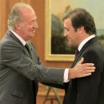 El Rey Juan Carlos durante la visita ayer del primer ministro de Portugal, Pedro Passos Coelho