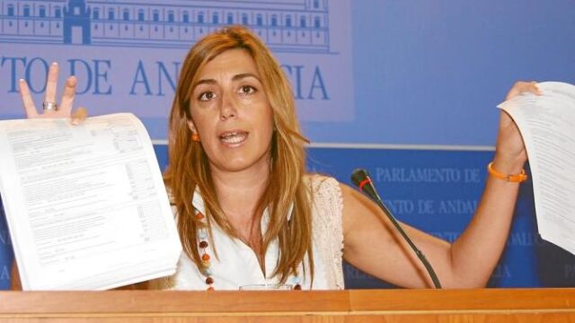 Susana Díaz en el Parlamento andaluz