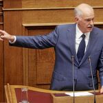 Yorgos Papandreu, ayer en el Parlamento griego