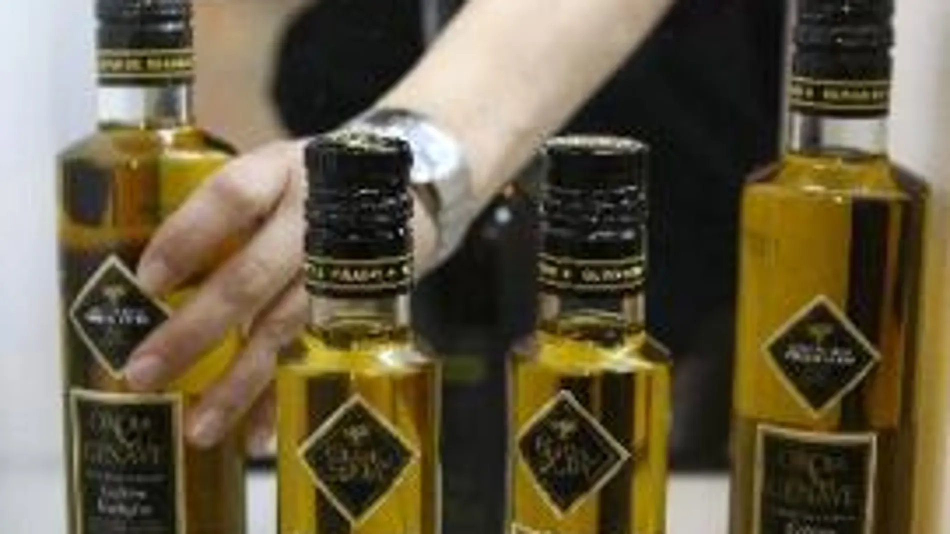 Botellas de aceite de oliva en una estantería | Fuente: Fotografía de archivo