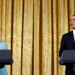 Barack Obama y Angela Merkel en una rueda de prensa conjunta tras una reunión en Washington