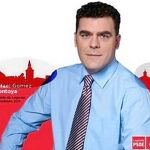 UN PAISAJE MUY FAMILIAR. La publicidad electoral de Montoya utiliza el mismo fondo que el Ayuntamiento de Leganés