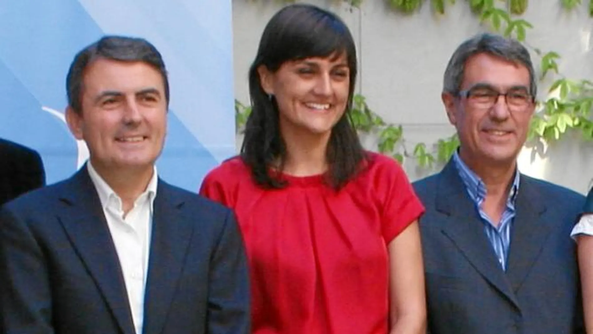 Pedro Saura, María González Veracruz y Ramón Ortiz, en la presentación