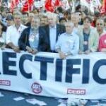 Una marcha rutinaria para culminar el circo sindical