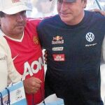 Sainz saludó a alguno de los mineros rescatados hace meses