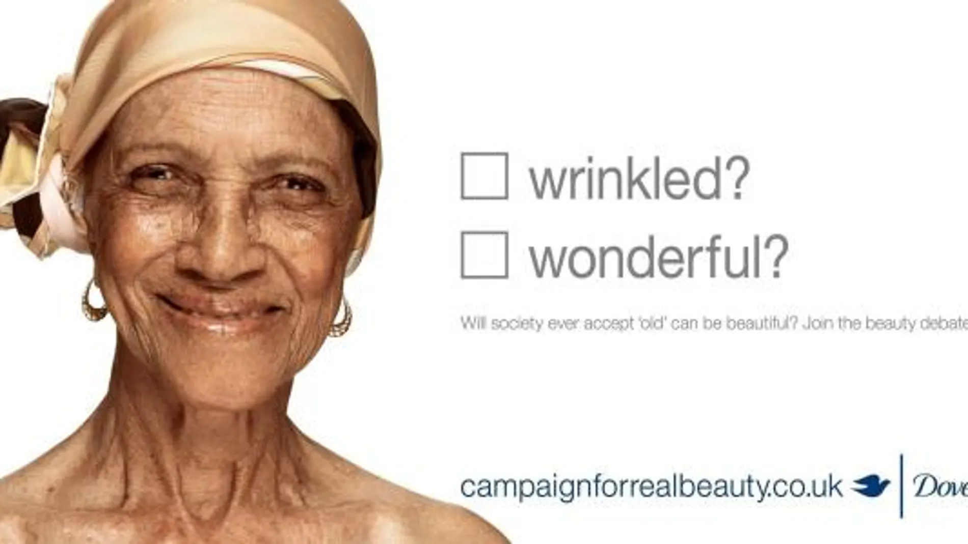 Foto de una campaña publicitaria de Dove sobre la belleza con modelos de mujeres reales
