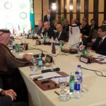 Vista de la reunión de emergencia de ministros de la Liga Árabe sobre Siria en El Cairo