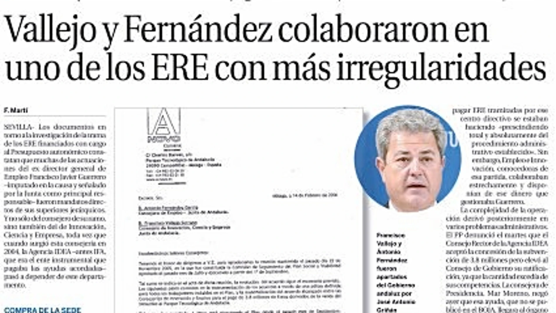 El Gobierno de Griñán utilizó otra Consejería para seguir pagando ERE