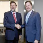 Rajoy se reunió ayer con el viceprimer ministro británico, Nick Clegg