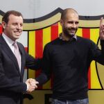 Rosell y Guardiola, el día de su renovación