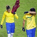 Neymar y Ganso dejaron destellos de su calidad durante el partido de ayer