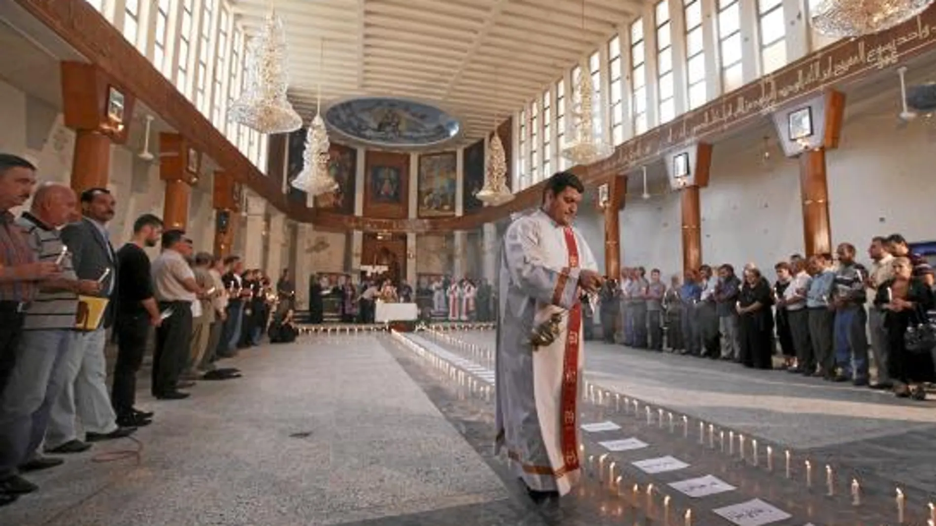 Misa en la catedral siro-católica de Bagdad por las víctimas del atentado