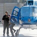 Puig llegó al Parlament en helicóptero y lo volvió a utilizar para dirigir el dispositivo