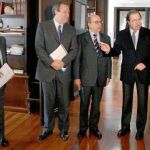 Herrera y Villanueva reciben a los empresarios de Castilla y León, Galicia y Portugal, Jesús Terciado, Antonio Fontela y José Antonio Barros
