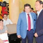 El alcalde de Lorca y vicepresidente primero de la FMRM, Francisco Jódar, junto al primer edil de Murcia y presidente de la institución, Miguel Ángel Cámara