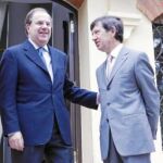 Herrera y Lage, en un encuentro celebrado en el Colegio de La Asunción