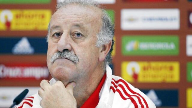 Vicente del Bosque durante la conferencia de prensa que ofreció ayer
