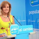 La portavoz parlamentaria del PP-A, Esperanza Oña, ayer en Sevilla