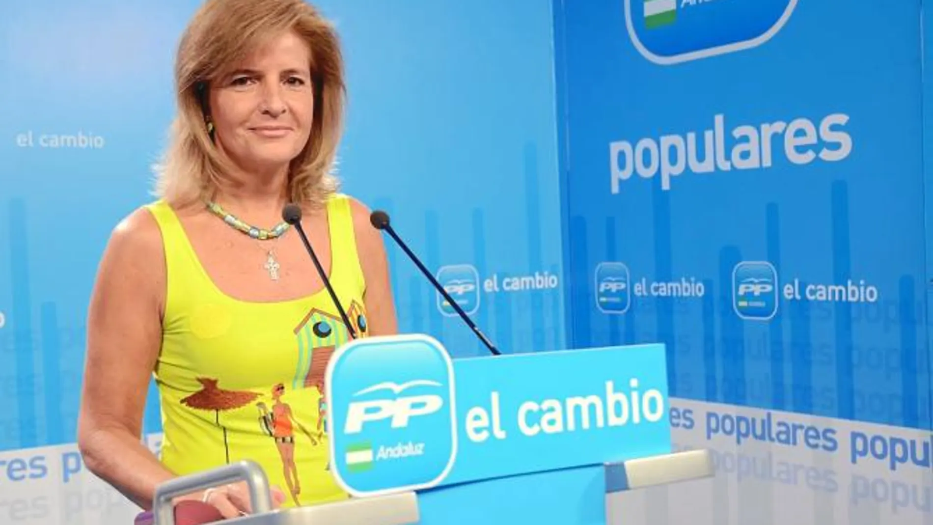 La portavoz parlamentaria del PP-A, Esperanza Oña, ayer en Sevilla