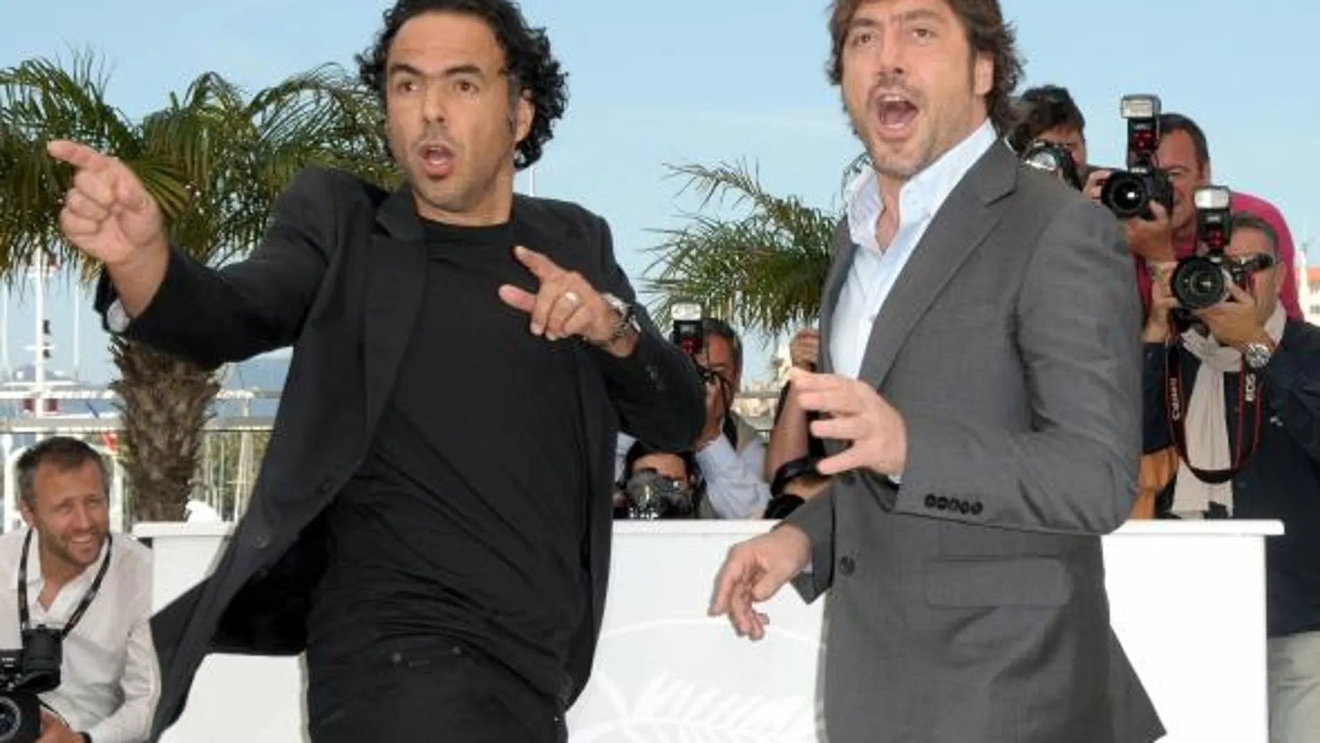Iñárritu y Bardem, director y protagonista de «Biutiful», en su presentación en Cannes