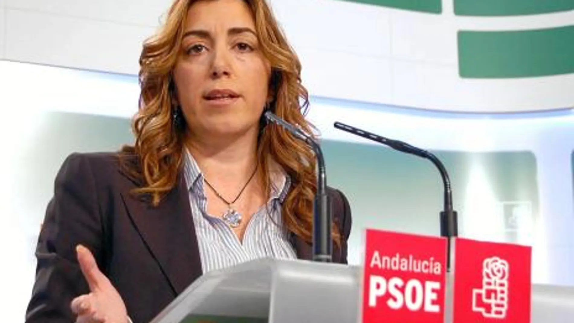 Susana Díaz, secretaria de Organización del PSOE-A, ayer en la sede regional del partido