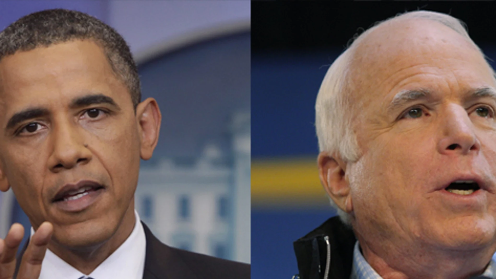 En la imagen, Barack Obama, actual presidente de los Estados Unidos, y el que fuera su contrincante en las elecciones, John McCain