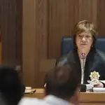La magistrada de la Audiencia Nacional Ángela Murillo, en un juicio