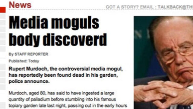 Captura de la falsa noticia que «The Sun»