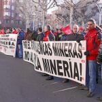 Una las últimas manifestaciones de los mineros en Ponferrada