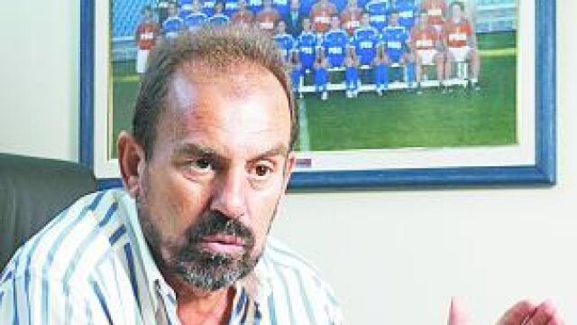 El presidente del Getafe, en su despacho del Coliseum