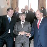El consejero Antonio Silván, junto al alcalde de León, Francisco Fernández, y el delegado territorial, Eduardo Fernández