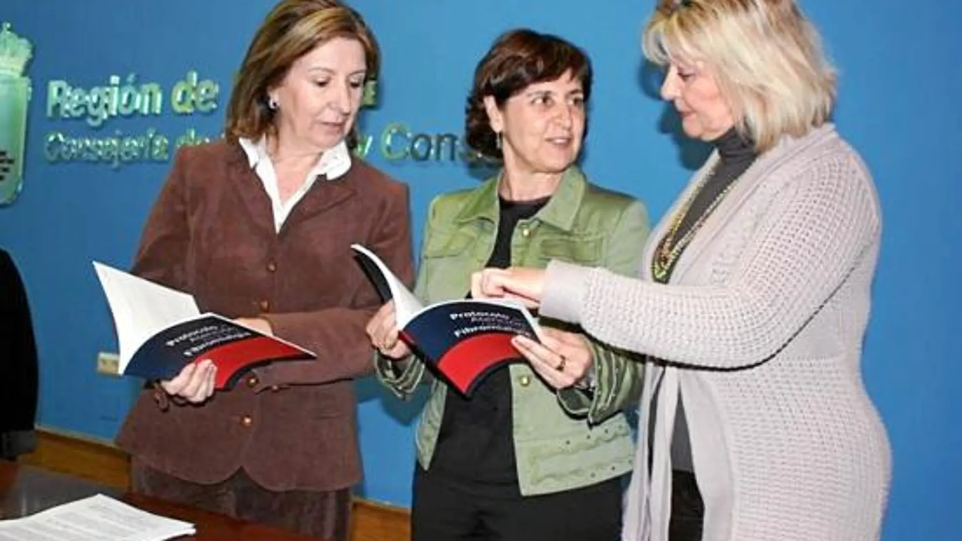 Palacios, Marín y Blázquez, durante la presentación del programa de actuación
