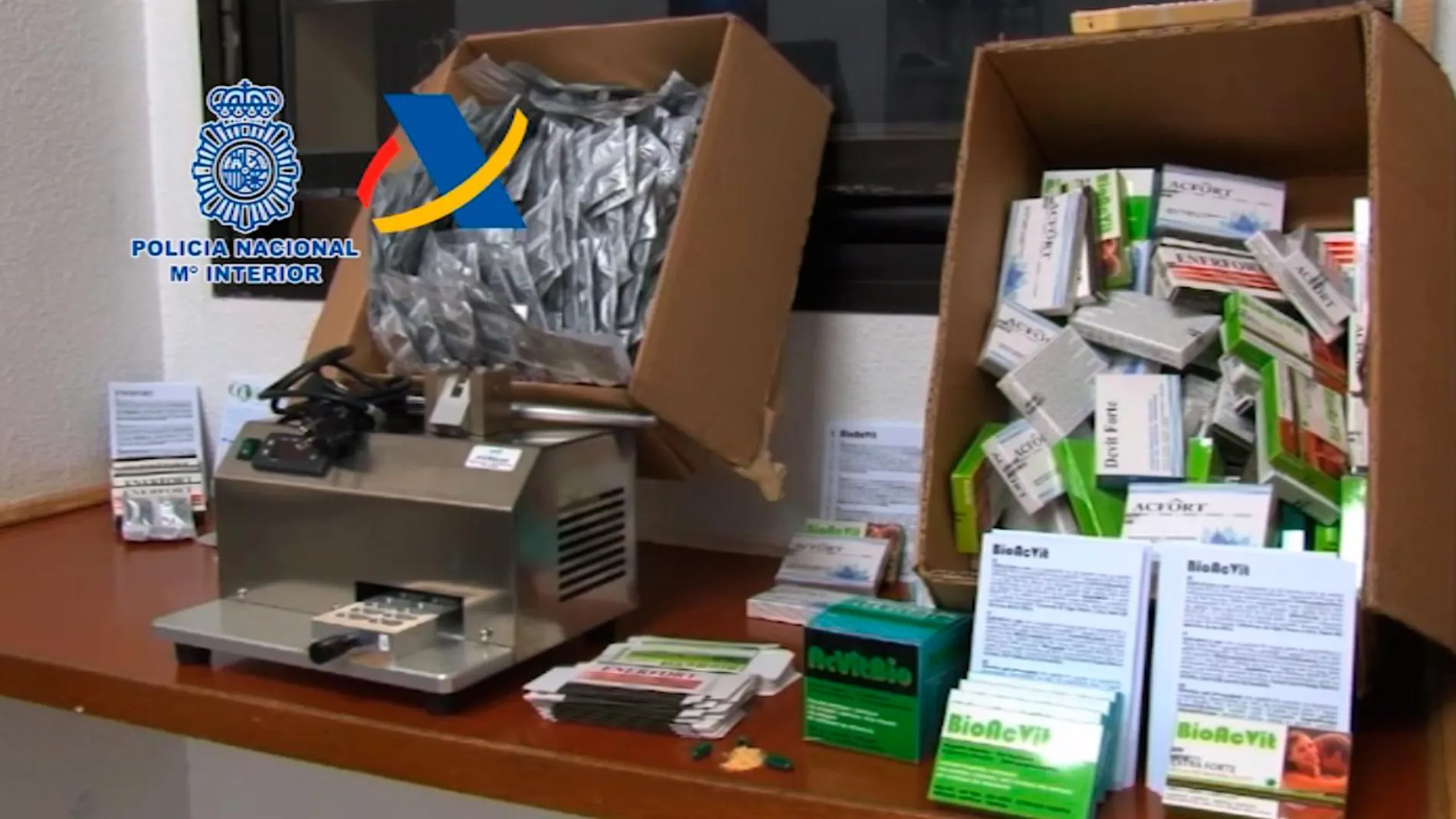 Operación policial para desarticular una red que vendió 400.000 dosis de compuestos nutricionales adulterados con fármacos