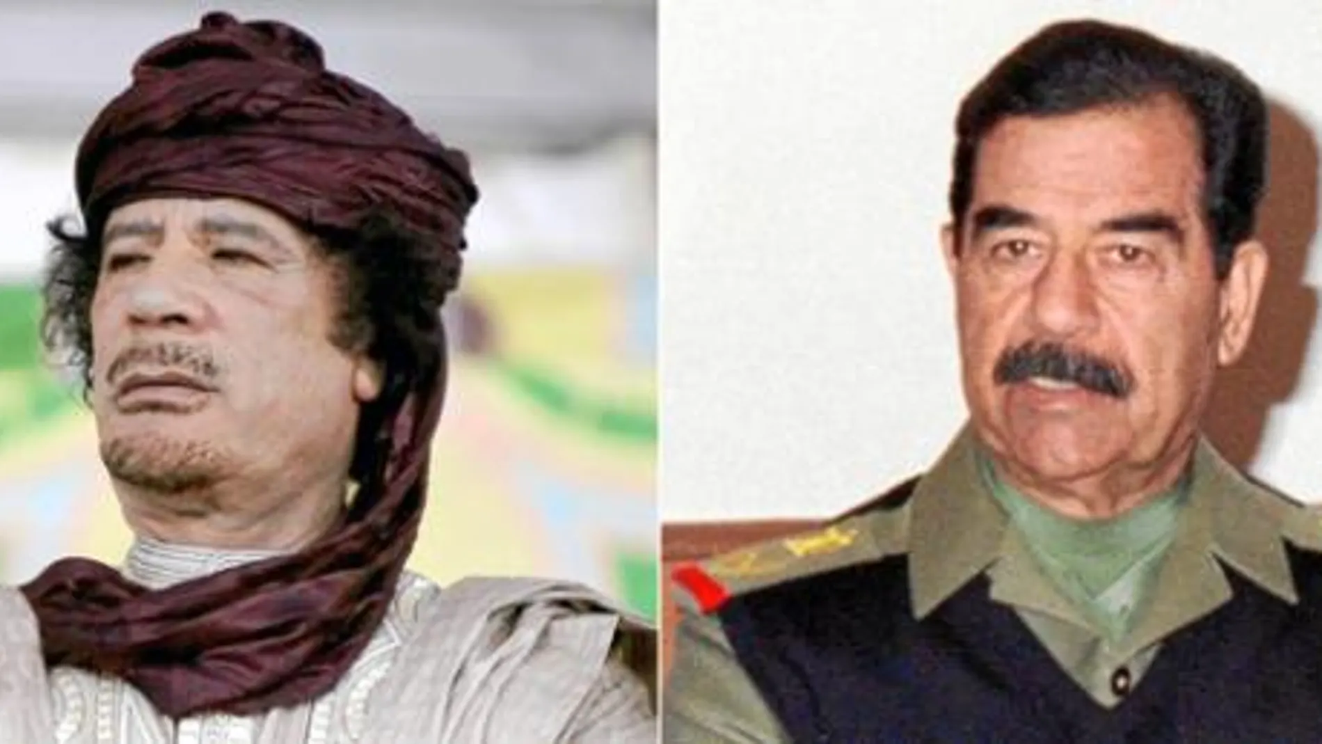 Muamar Gadafi y Sadam Husein