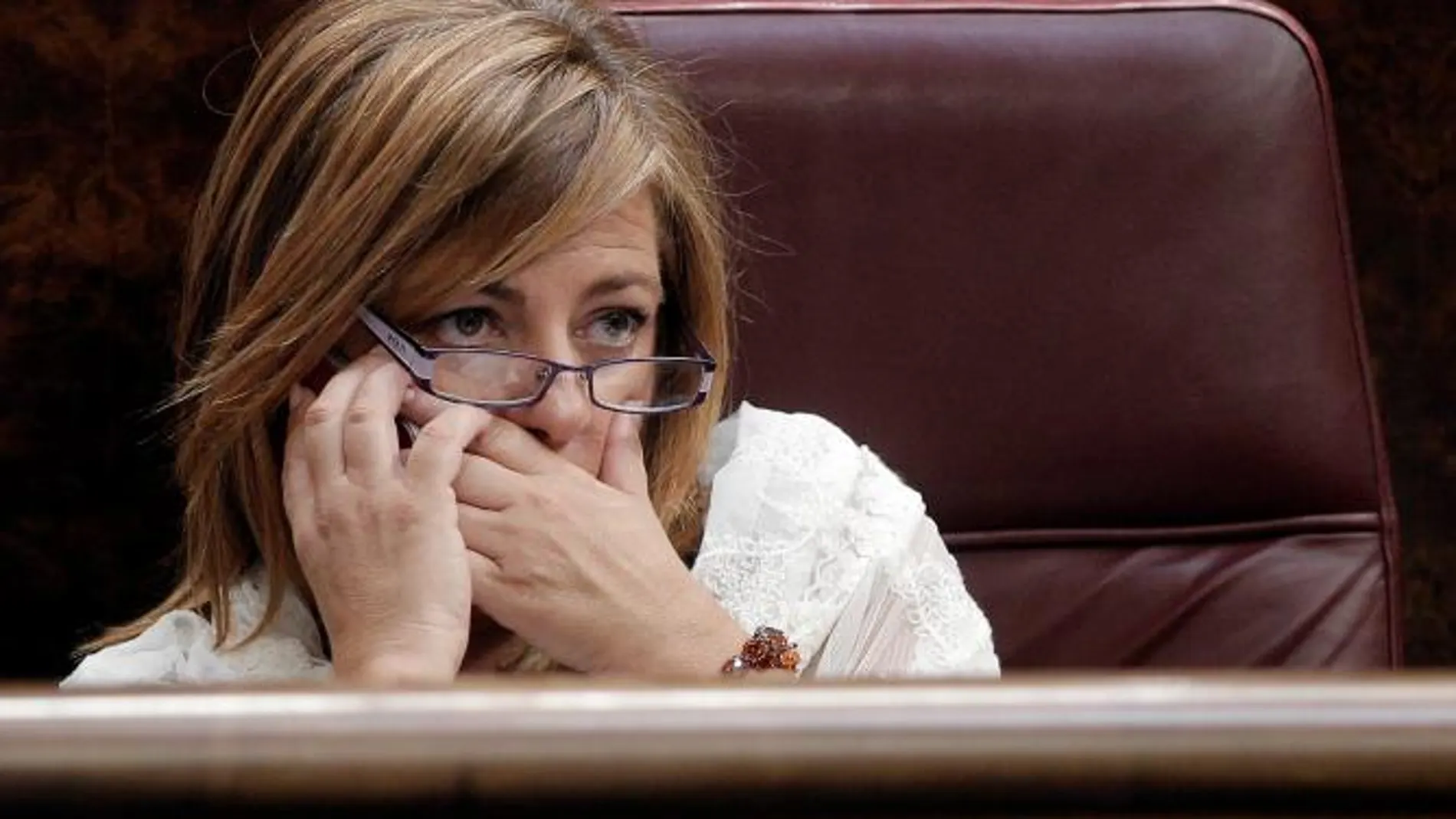 Elena Valenciano, coordinadora electoral del PSOE, en el Congreso