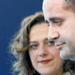 Jorge Alarte junto a la secretaria de Organización, Elena Martín