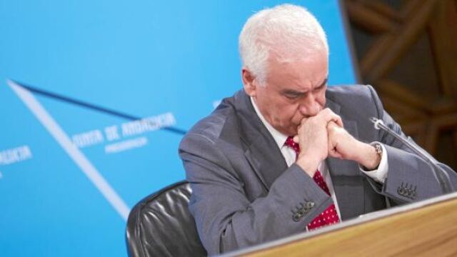 El consejero de Turismo, Comercio y Deporte, Luciano Alonso, ayer, en Sevilla