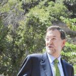 Rajoy, durante su reunión con Hillary Clinton