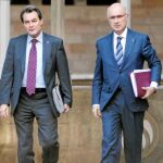 Duran Lleida acudió ayer al Consell Executiu invitado por Mas