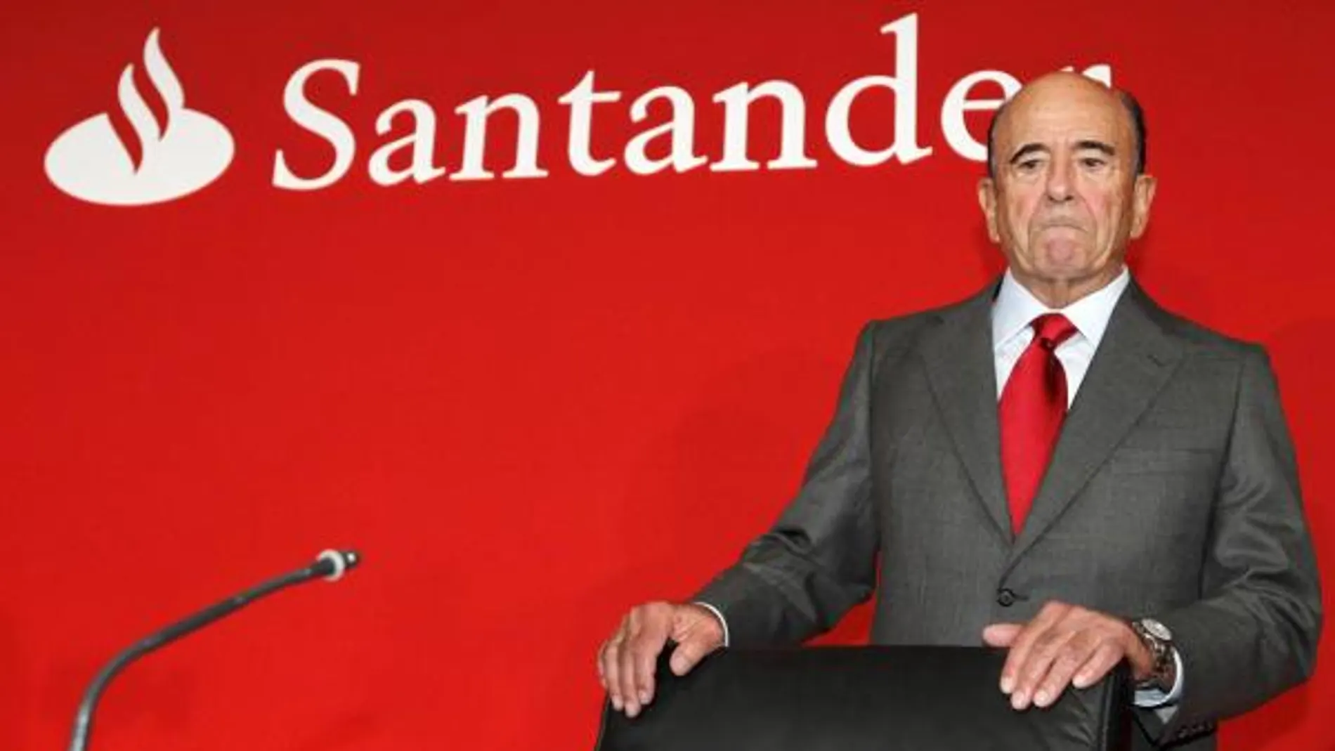 Emilio Botín, en la presentación de los resultados del Banco