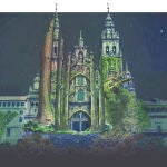 Santiago en 4D: un espectáculo de luz viste la catedral compostelana