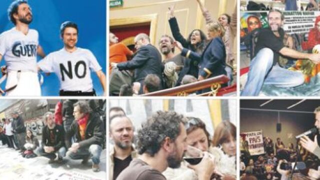 CARAS CONOCIDAS. El actor Willy Toledo es uno de los personajes públicos que se suma hoy a la protesta en defensa de los detenidos por la profanación de la capilla de Somosaguas. Su trayectoria de protestas es ampliamente conocida