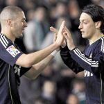 Özil y Benzema fueron dos de los mejores jugadores del Real Madrid en la última jornada