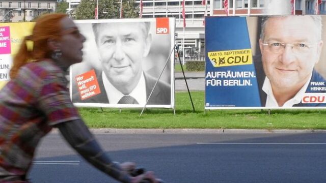 Carteles electorales inundan las calles de la capital alemana estos días