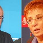 El portavoz del Partido Popular en la Región de Murcia, José Antonio Ruiz Vivo. La candidata del PSRM-PSOE en la Comunidad, Begoña García Retegui