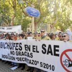 Los funcionarios han protestado en varias ocasiones por la integración del personal laboral en las agencias