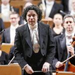 El director Gustavo Dudamel, durante el concierto ofrecido el domingo en Madrid
