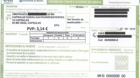 Los pacientes de la Sanidad madrileña no solo recibirán una factura con el coste de sus tratamientos, a partir de ahora las recetas incluirán también el precio real de venta de los medicamentos que prescriban los médicos.